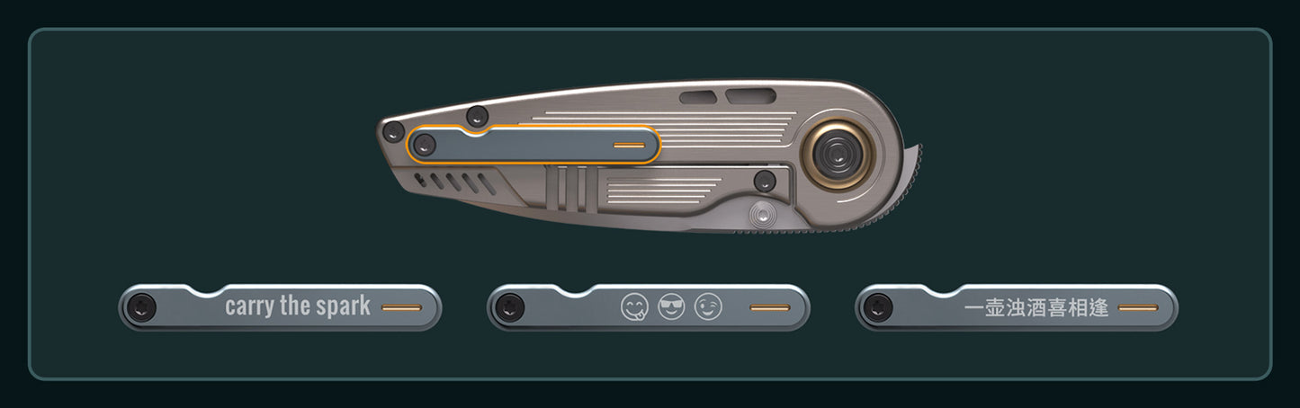 SPARK Spin: Precision M390 Knife with Unseen Fidgety